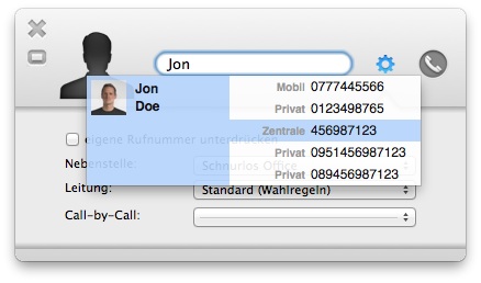 Dial!List Wähldialog
