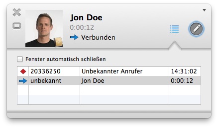Dial!List Anrufmonitor