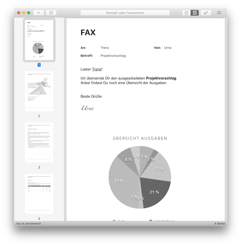 Faxbot Programmfenster